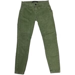 J Brand Ginger Pants Mid‎ Rise Skinny Stretch Jungle Green Women's 24 Casual